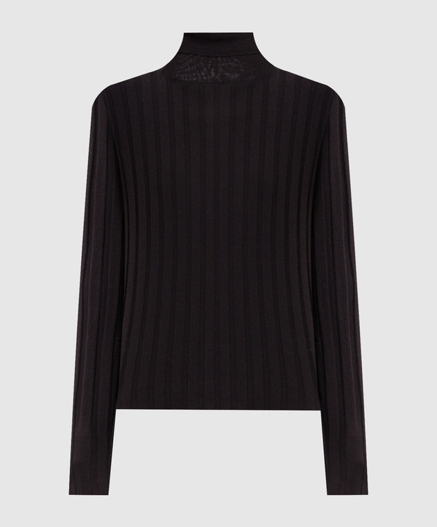 Allude Коричневий гольф з вовни в рубчик 26564023