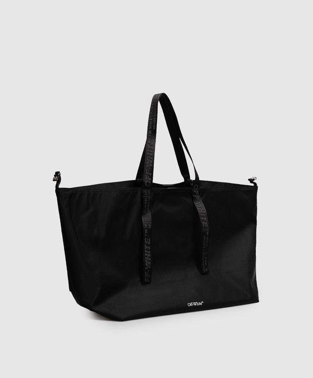 Off-White Чорна сумка-тоут з принтом Diag Spray OWMNA05F26FB01 зображення 3