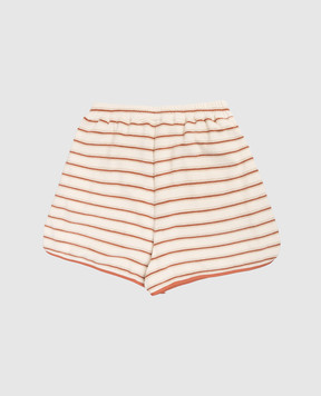 Brunello Cucinelli Дитячі бежеві шорти в смужку з шовком BQ987P261C