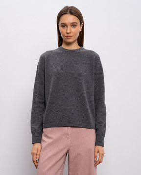Max Mara Серый джемпер NEBBIE из шерсти и кашемира SMMNEBBIE