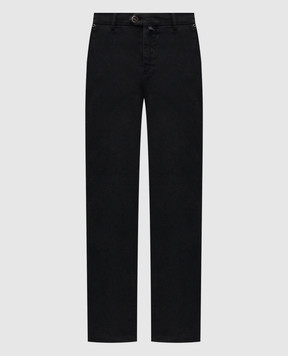 Kiton Черные брюки с патчем логотипа UFPPEK0100H