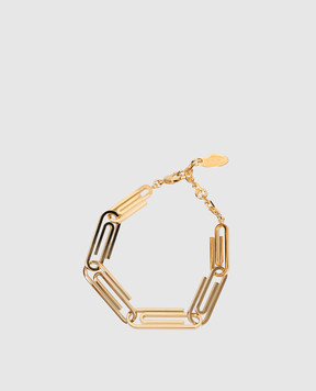 Off-White Золотистий браслет Paperclip OWOA131S26MET001