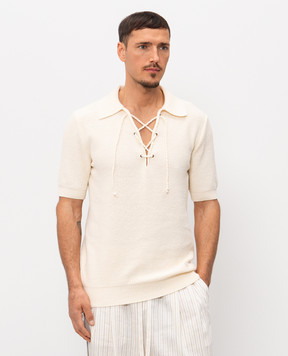 Dolce&Gabbana Поло кольору айворі Serafino GXXBUZJGMH0