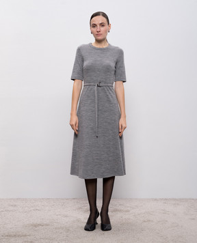 Peserico Сіра меланжева сукня з вовною S02056J00A07551