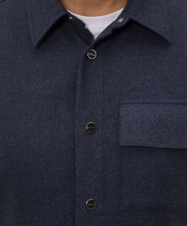 Kiton Синяя рубашка UMCBUBAH09849 изображение 5