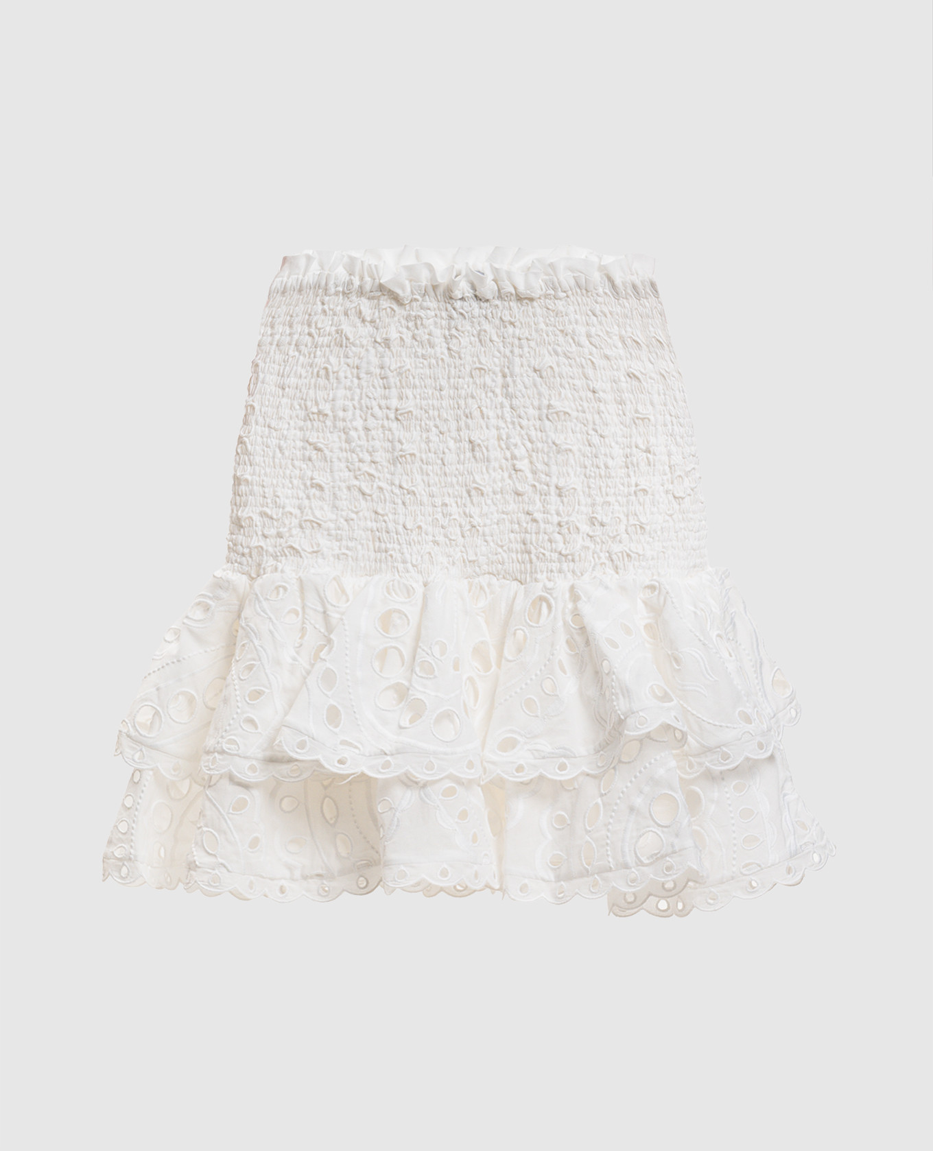 

Белая юбка мини Nerissa с оборками, Белый, Юбки-а-силуэта