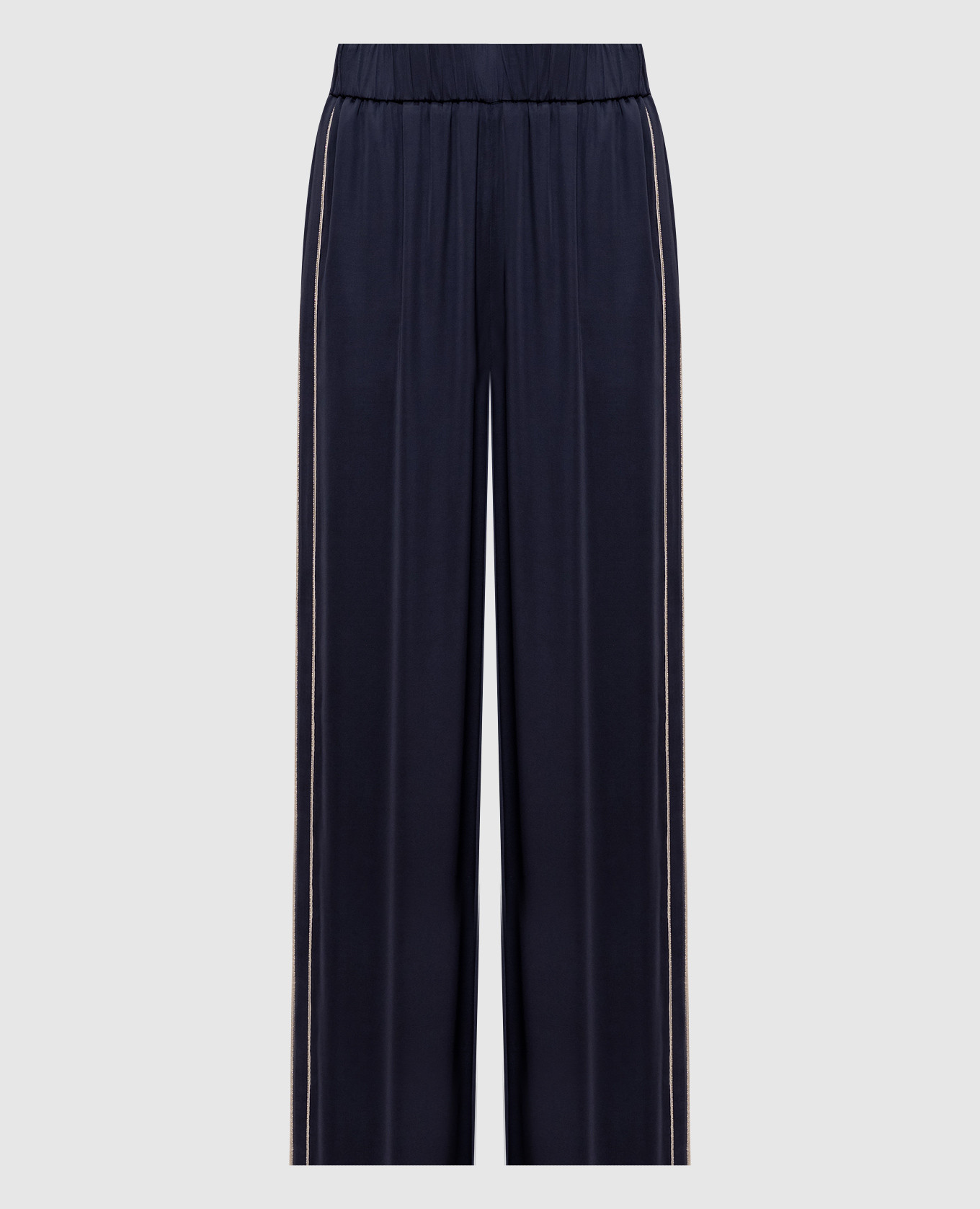 

Синий палаццо с цепочкой мониль, Широкие брюки