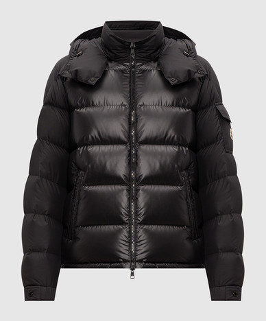 Чорний пуховик Moncler Maya
