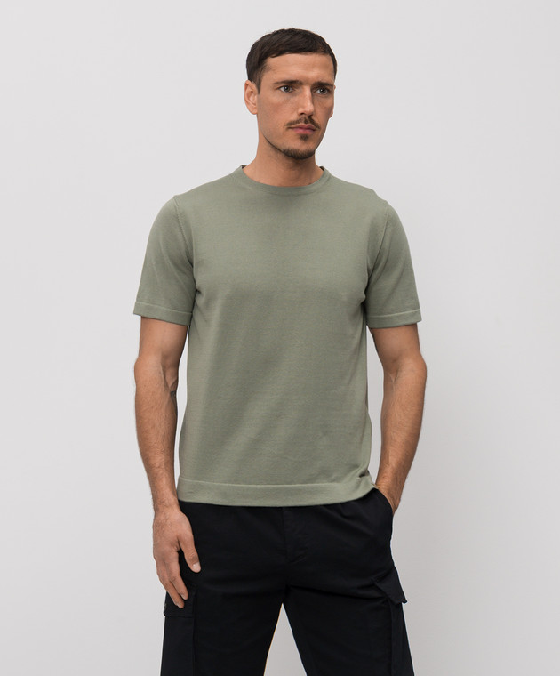 Woolrich Футболка кольору хакі з нашивкою логотипа CFWOKN0355MRUF0787 зображення 3