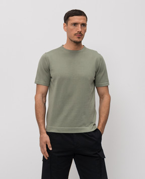 Woolrich Футболка кольору хакі з нашивкою логотипа CFWOKN0355MRUF0787