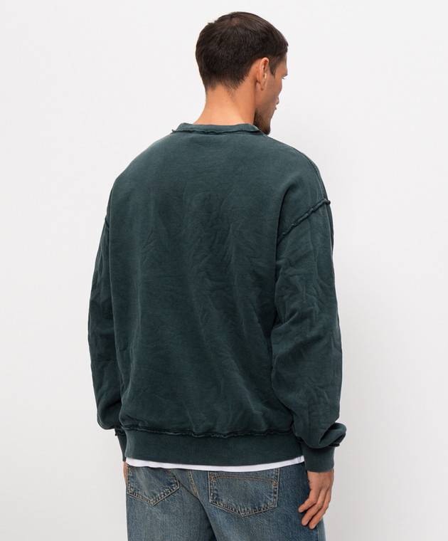 Dolce&Gabbana Зелений світшот з нашивкою логотипа G9CAKTG7P1R зображення 4