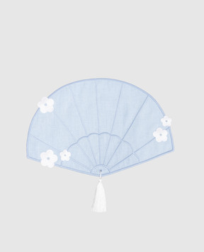 Truffle Bee Голубой столовый коврик Blossom с леном с вышивкой LP32C2S27