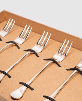 Brunello Cucinelli Набор серебристых десертных вилок MLPOS1S003