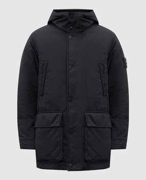 Stone Island Синя пухова парка з патчем логотипа L2S154100062S0F27