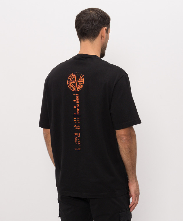 Stone Island Черная футболка с принтом логотип эмблемы L2S152100001S0533 изображение 4