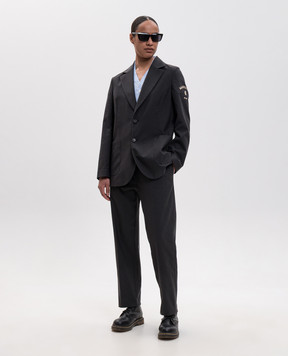 Maison Margiela MM6 Черные брюки с шерстью S52KA0485M36006