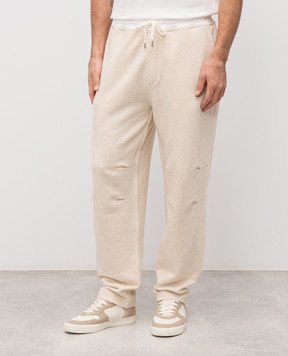 Brunello Cucinelli Бежеві спортивні штани MR8313381G