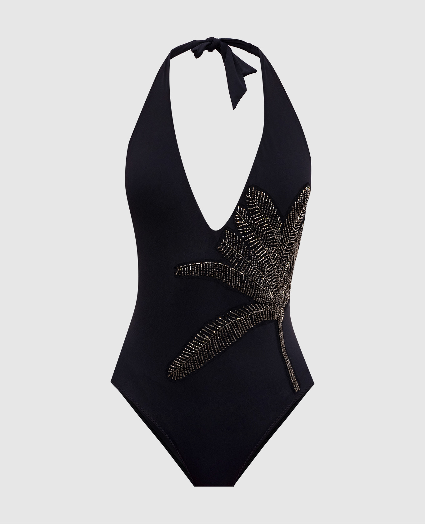 

Черный купальник с вышивкой, Слитные купальники