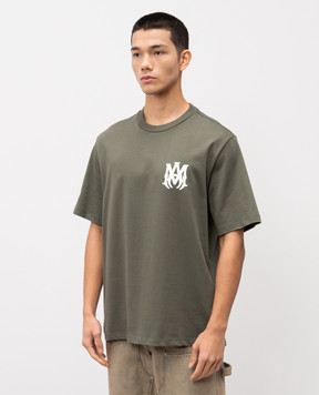 AMIRI Зелена футболка з принтом монограми AMTOJR1046
