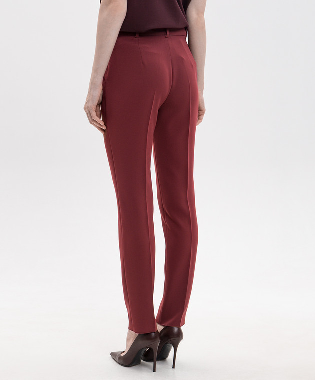 Max Mara Бордові штани JERTA JERTA зображення 3