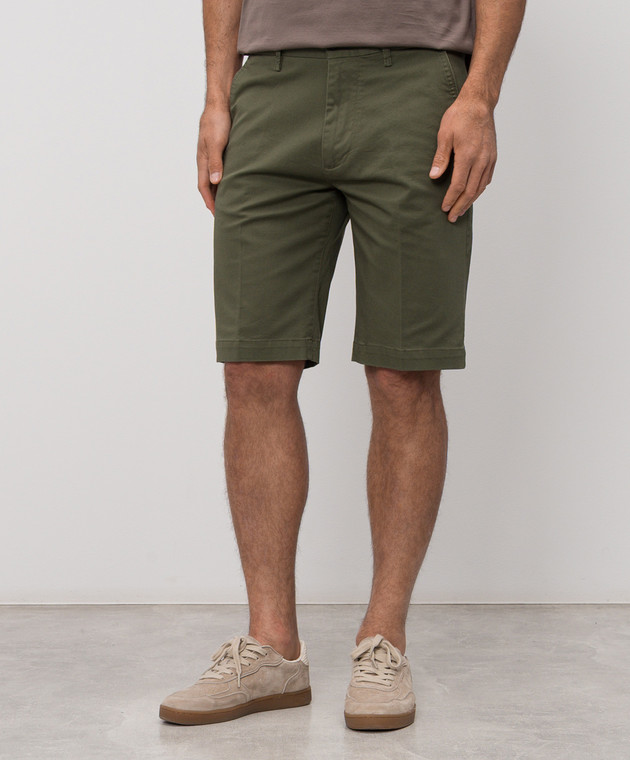 Cashmere&Whiskey Шорты цвета хаки из хлопка 0276109345 изображение 3