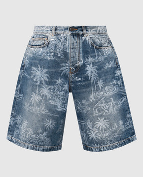 AMIRI Сині джинсові шорти CHATEAU PALMS AMBMSO1049