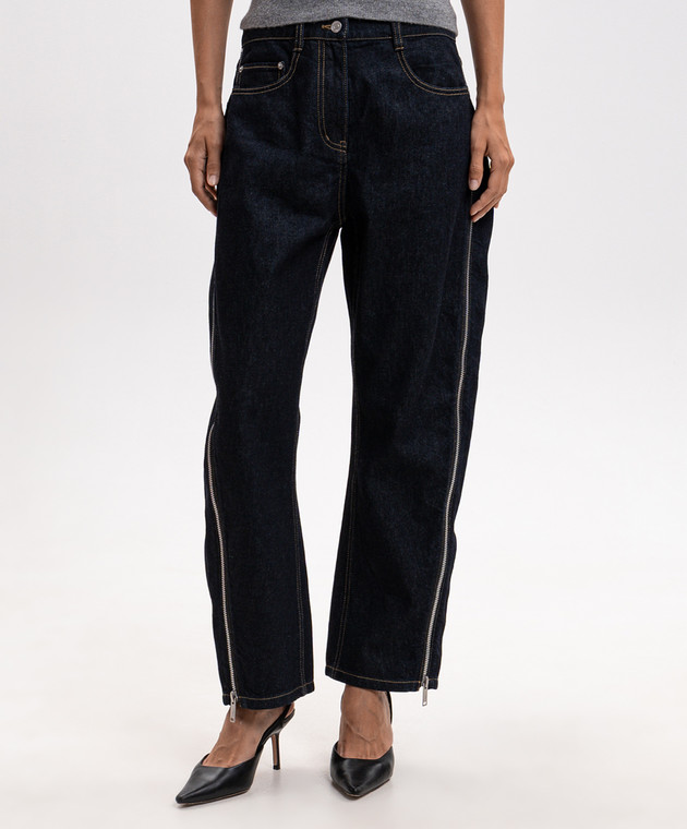3.1 Phillip Lim Сині джинси з блискавками E26151308LID зображення 3