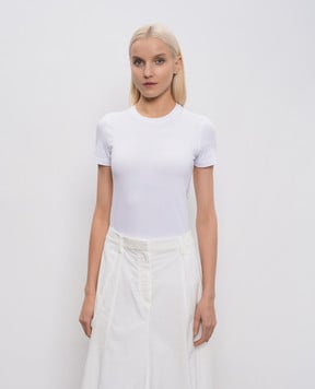 Brunello Cucinelli Біла футболка з ланцюжком моніль M0T18B0170