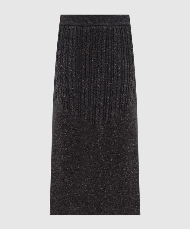Twinset Серая юбка с шерстью 262LI3MBB