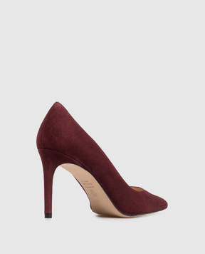 Stuart Weitzman Бордові замшеві туфлі POWER SJ948