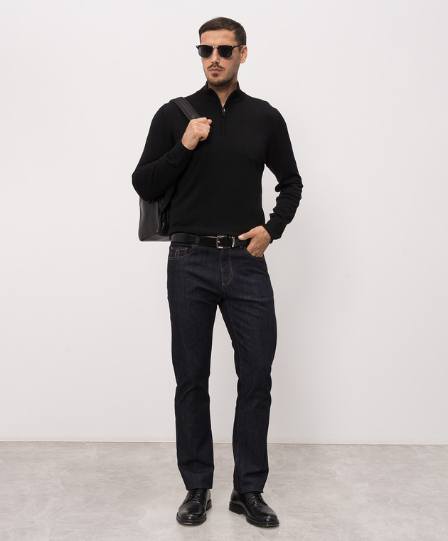 Canali Чорний джемпер з вовни MK01149C0015 зображення 2