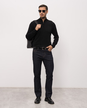 Canali Чорний джемпер з вовни MK01149C0015