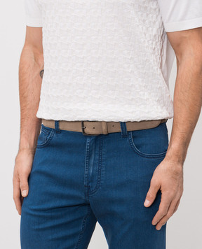 Peserico Коричневый ремень из нубука с логотипом R72033C0CC765