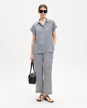 Peserico Белые брюки в принт эмблемы M0430108186