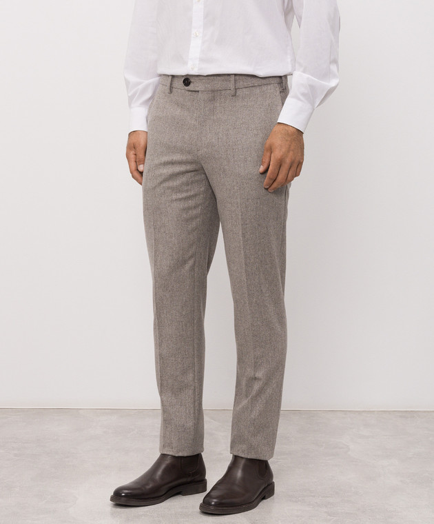 Brunello Cucinelli Сірі штани з вовни M038PI1770 зображення 3