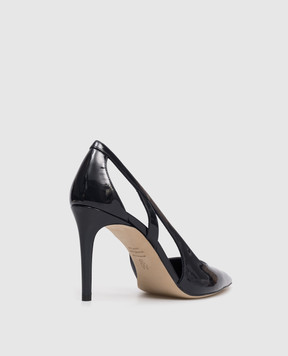 Stuart Weitzman Синій шкіряні лаковані туфлі Stuart SM482