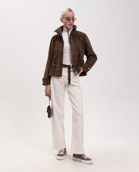 Brunello Cucinelli Джемпер в рубчик из шерсти и кашемира с молнией M14817604P