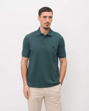 Herno Зеленое поло с вышивкой монограммы JPL00135U54005