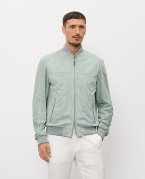 Stefano Ricci Зелений замшевий бомбер M7J6100172SUEJI3