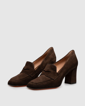 Santoni Коричневі замшеві туфлі WDOR72446HI2NAEA