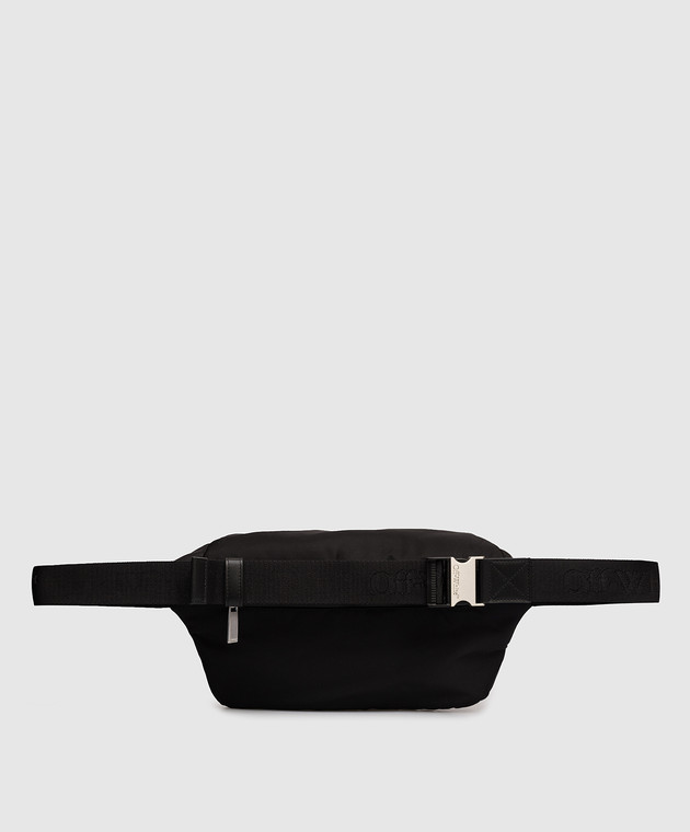Off-White Чорна поясна сумка з логотипом OMNO037C99FAB001 зображення 3