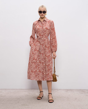 Max Mara Weekend Розовое платье-рубашка UBICATO из шелка WKDUBICATO