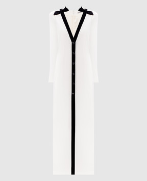 Alessandra Rich Біла сукня Cady з контрастним окантуванням FABX4263F4692