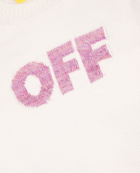 Off-White Дитячий білий светр з вовною 44GHE002F5K004