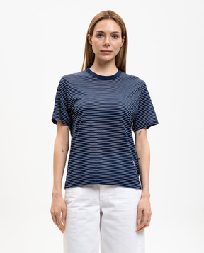 Ami Paris Синя футболка в смужку FTS373JE0212