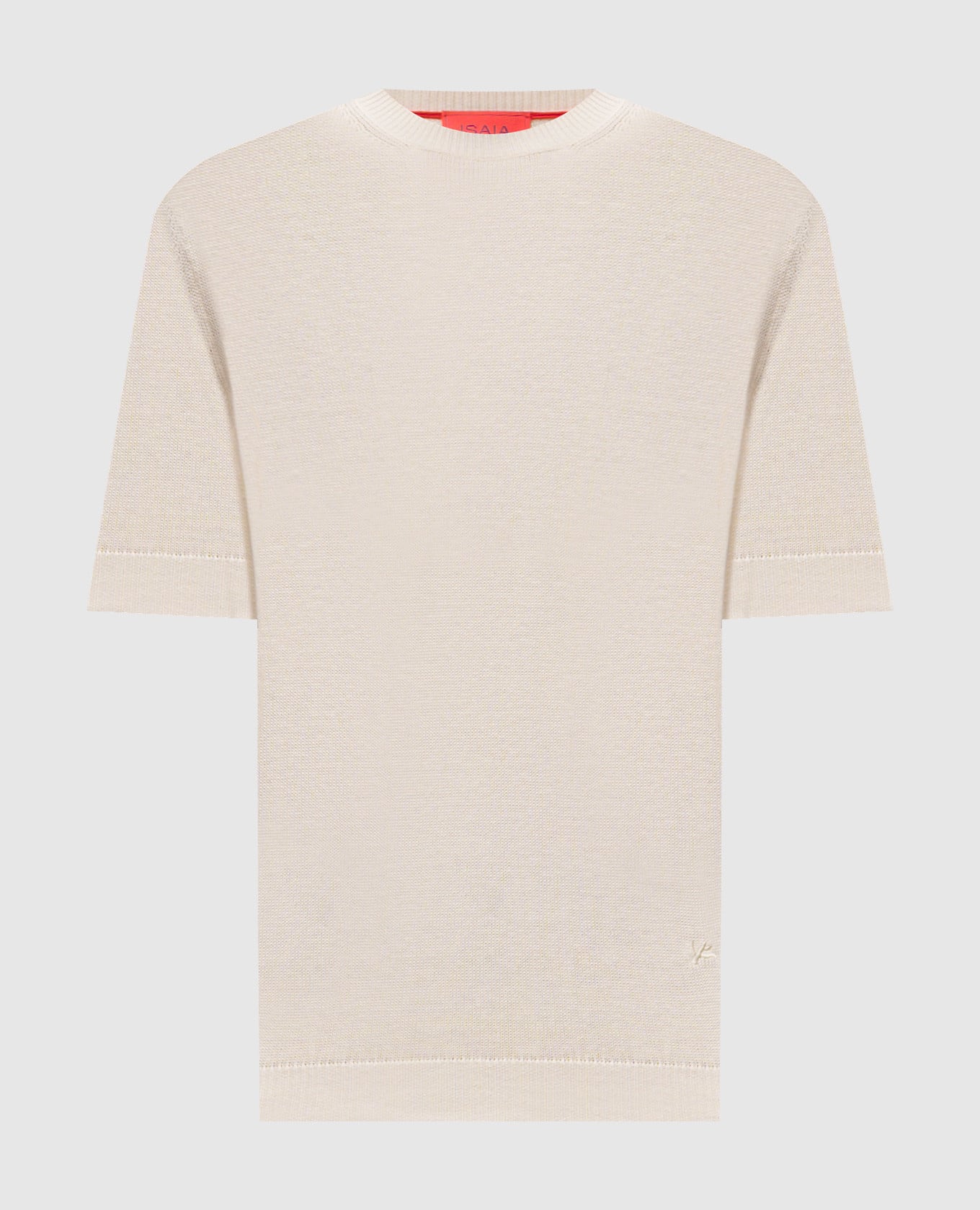 Белая футболка из льна и шелка