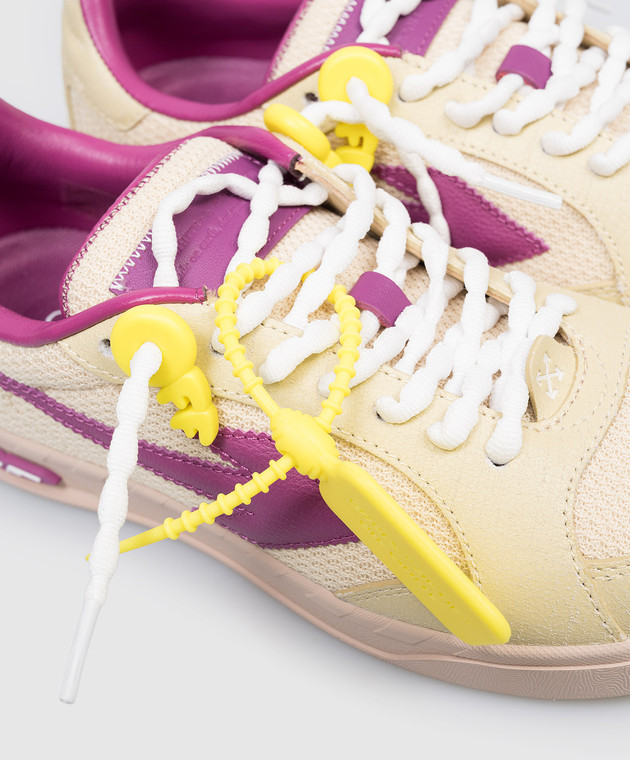 Off-White Бежевые комбинированные кроссовки End Of Play OWIA28NS26FAB001 изображение 5