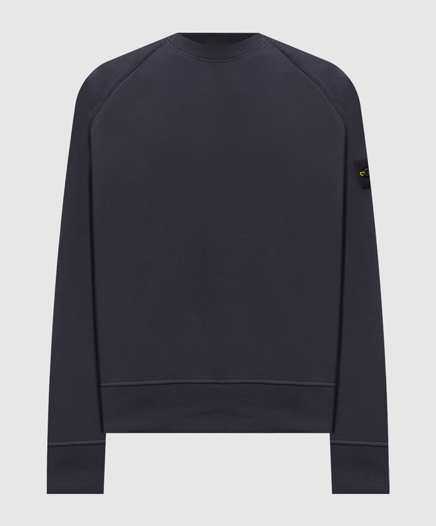 Stone Island Синий свитшот с патчем логотипа L2S156100008S0051