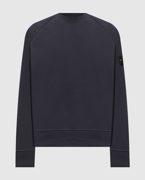 Stone Island Синий свитшот с патчем логотипа L2S156100008S0051