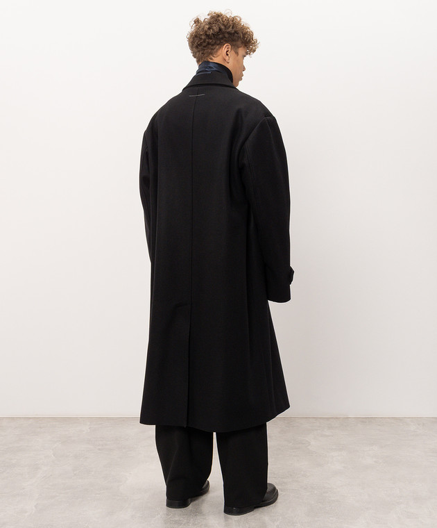 Maison Margiela MM6 Черное пальто с шерстью SH2AA0030S52207 изображение 4
